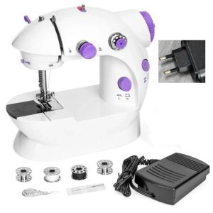 LOVELY HUT Dual Speed Mini Sewing Machine LED Light Foot Pedal Portable Sewing Machine Household Sewing Machine Multi-Functional Electric Sewing Machine Beginners