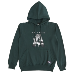 ANYWAY JUMPER HOODIE "A BEACH" GREEN 039