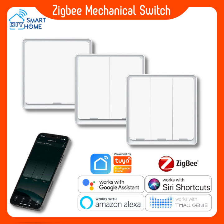 Tuya Zigbee Mechanical Rocker Button Smart Switch (Need Neutral & No ...