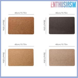 【Enthusiasm】🌟🌟【Hot Sale】🎈 1pcs Light Luxury Solid Leather Placemat Coffee Brown PU Table Mat Waterproof Oilproof Heat-Insulated Plate Bowl Pad Table Decor