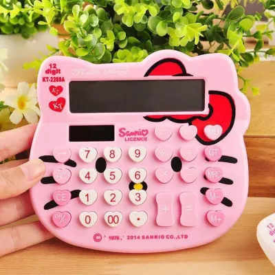 Cute hellokitty face calculator Solar energy calculator 12 digit