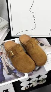 2026 New WomenS Outdoor Soft Sole Non-Slip Closed-Toe Slippers Korean Style Versatile Slip-On Flat Shoes