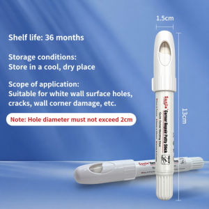 Wall Corner Touch Up Pen White Paint Repair Marker Crack Filler for Scratches Chips Small Holes and Wall Damage Easy Use DIY Home Maintenance Tool