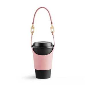Korean-Style Birthday Gift Ideas | PU-Leather Tumbler & Cup Carrier | Comes in 4 colours to Match Your Daily Drink | Add $1 for Vinyl Sticker Name Printing and Make it Uniquely Yours!