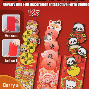 Pull-Out Cartoon Red Envelope Creative Lucky Money Bag for Chinese New Year Personalized Spring Festival Gift for Kids