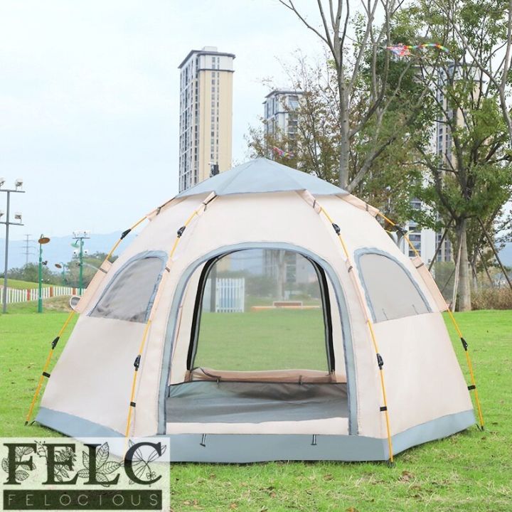 FELC.01 เต็นท์ เต็นท์กางอัตโนมัติ อุปกรณ์ตั้งแคมป์ 1-8คน กันฝน เต้นท์ ...
