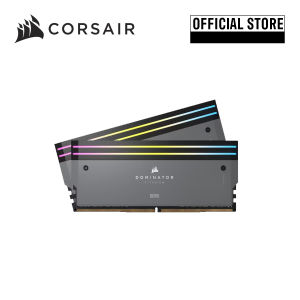CORSAIR DOMINATOR® TITANIUM RGB 64GB (2x32GB) DDR5 DRAM 6000MT/s CL30 AMD EXPO & Intel XMP Memory Kit — Grey CMP64GX5M2B6000Z30