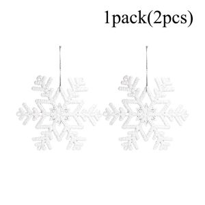 🎄3pcs 9/11cm Christmas Glitter Snowflake Pendant Merry Christmas Hanging Christmas Tree Pendant 2024 Winter New Year Christmas Party Home Decor