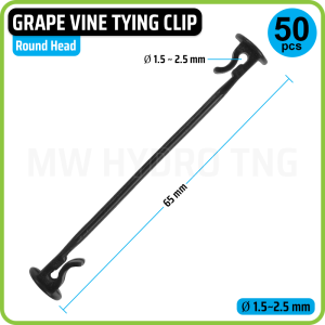 50 Pcs Grape Vine Trellis Wire Tying Clip Round Head | Klip Pengikat Tanaman Anggur ke Kawat Tali Penyangga