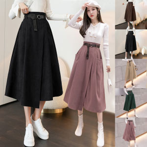 KARAKOREA 7705 Maxi Skirt + Belt: Rok Panjang Berkualitas Tinggi
