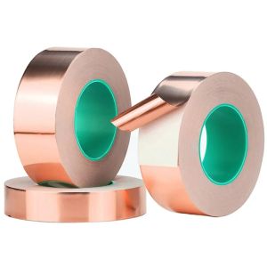 3~50mm *20M Double Sided Conduct Copper Foil Tape Mask Electromagnetic Shielding Double Side Conductive Copper Foil Tape