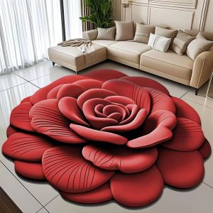 [3D Effect] Special-Shaped Flower Diatom Mud Carpet Kitchen Toilet Bath Pad Non-Slip Bathroom Mat Carpet Kitchen Floor Mat 60*60cm
