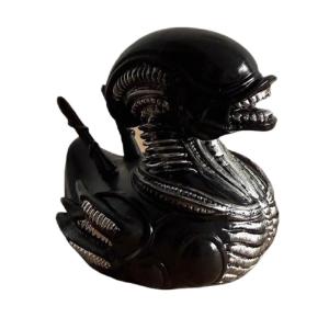 Funny Evil Duck Resins Sculpture Alien Theme Duck Miniature Figurine Car Dashboards Desk Display Decorative Ornament