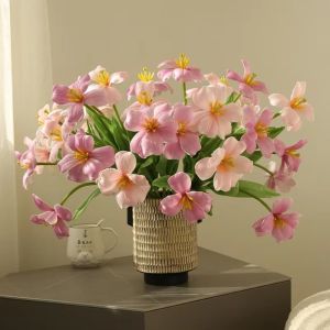 WAPKTY Những bông hoa tulip nở rộ Hoa Tulip nhân tạo Hoa tự làm Cảm giác dưỡng ẩm cho tay Hoa giả Chất lượng cao Trang trí hoa Hoa trang trí Trang trí nhà cửa