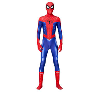 Adult Spider-Man Bodysuit Parallel Universe Miles Halloween Costume Headgear Remy onesie Gift