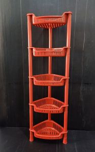 ชั้น ชั้นวางของ ชั้นเก็บของ ชั้นวางของพลาสติก 5 ชั้น ชั้นเข้ามุม ลายเรียบ พร้อมส่งจากไทย ลึก26 กว้าง37 สูง116 เซน พลาสติกหนา แข็งแรง ประกอบง่าย