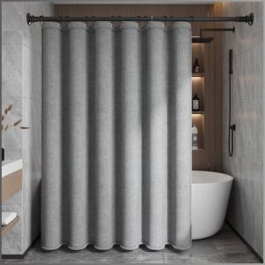 Shower Curtain Pursuing Home Life Silent Waterproof Thickening Imitation Linen Outstanding