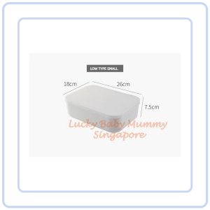 【COZYCASA】Ivory White Stackable Storage Box With Cover / Home Organizer / Plastic Container