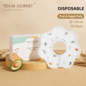 【Lucky Home】 【十月结晶|TEN-M JOURNEY|OCTOBER CRYSTAL】 Baby Drool Bibs | Disposable 20PCS & Reusable 3PCS