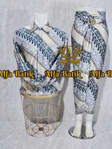 Set Batik Lengan Panjang Dan Rok Lilit Couple Terbaru 2024 Tersedia Berbagai Macam Motif Sangat Sesuai Buat Ke Acara Kondangan Pesta Dan Wisuda