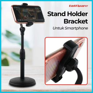 Stand Holder Bracket Smartphone - H120-B / Alat Stand dan Dacking HP / Stand Holder HP Handphone Penyangga Broadcasting Putar 360 Desktop