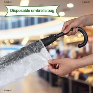 xiamei 100pcs Disposable Umbrella Bag Transparent Waterproof Plastic Umbrella Cover For Hotel Lobby Doorway Umbrella Bag