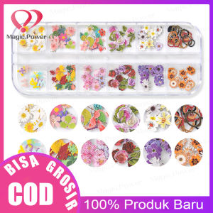 1 Set Stiker Nail Art UV Gel Polish Desain Bunga 3D Aneka Warna Untuk Dekorasi Manicure Nail Art Diy