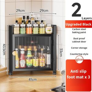 Rak Dapur Kitchen Organizer Rack Shelf Spice Seasoning Rack Storage Rack Kitchen Storage Rak Corner