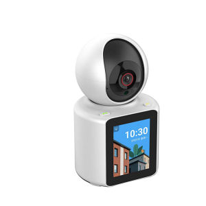 Video Call CCTV Camera  Indoor 3MP Video Camera One-touch Call 360° View IR Night Vision Phone App Bluetooth Pairing 2.8" WiFi Camera for Home Security Motion Tracking Elderly Care Baby Monitor Pet Camera