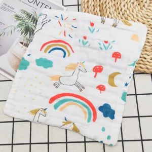 Cotton Muslin Burp Cloths Baby Bath Drool Towel Washcloths