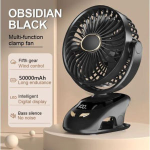 Portable USB LED Night Light Rechargeable Wireless Mini Clip Fan 30000mAh / 50000mAh