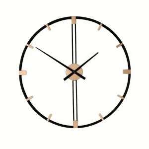 xpkQ Large Wall Clock Living Room Iron Art Round Clocks Mechanism Silent Watches Kitchen Luxury Watch Room Design Wall Decoration 5B9Z4