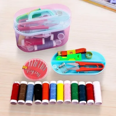 [Hàng cao cấp] Bộ kim chỉ may vá đa năng 30 món (3 tầng) - Hộp kim chỉ xách tay tiện lợi
