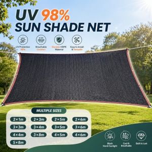 Anti-UV 90% + Sun Shade Net Outdoor Awnings Jaring Hitam Orchid Kebun of Shelter Garden Car Cover