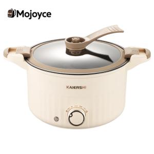 Multi-Functional Integrated Electric Wok Stainless Steel Liner Cooking Non-Stick Pan 3 Files Adjustable for Ramen Noodles Soup Home Travel Gifts