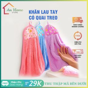 [SIÊU RẺ] Khăn Lau Tay Nhà Bếp Siêu Thấm Nước Có Móc Treo ANHOME Giá Rẻ