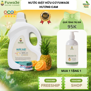 Nước giặt Fuwa3e hương cam 35 Lít nước giặt hữu cơ an toàn cho da nhạy cảm nước giặt đồ em bé nước giặt đồ lót