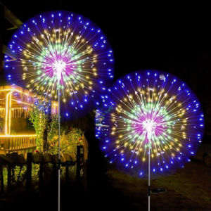 Outdoor Solar Fireworks Light 200LEDsolar Garden Decoration Waterproof Party Decoration 8 Modes solar garden light