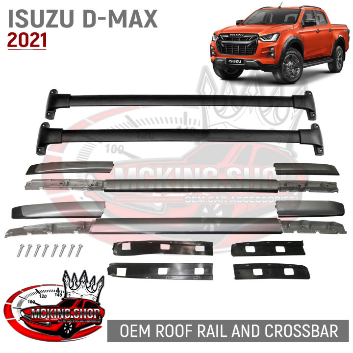 Isuzu D-MAX 2021 OEM Roof Rail with Oem Crossbar Bundle Set | Lazada PH
