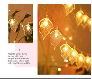 Led small flashing Lights String Lights Star Lights decorate the bedroom colorful outdoor household flashing Colored Lights Brightening Engineering Light Holiday lights Copper Lamp Jubilation Leaves lamp string