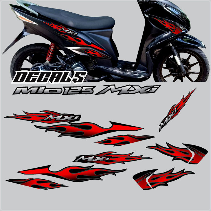 Mio Mxi 125 Decals Sticker Flame Design | Lazada PH