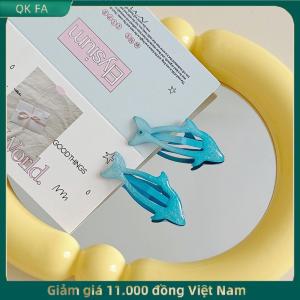 QK FA ✨ 4pcs dễ thương phim hoạt hình cá heo BB tóc clip cho phụ nữ Cô Gái đa năng bangs tóc Clip thời trang bên Clip Phụ Kiện Tóc Quà Tặng