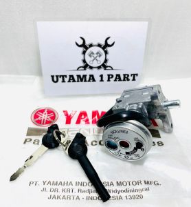 KUNCI KONTAK KEY SET KEYSET SET ASSY MIO M3 MIO Z MIO S ALL NEW SOUL GT 125 BARU ORI YAMAHA SUDAH DENGAN 2 KUNCI