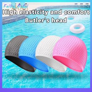 [Feibe Befei] Silicone Water Drop Swimming Cap Adult Enlarged Bubble Swimming Cap Super Elastic Waterproof Ear Protection