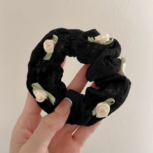 Dây Cột Tóc Hoa Hồng Lãng Mạn Thời Trang Phong Cách Hàn Quốc Cho Nữ