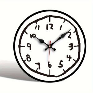 YERZ 30cm Size Digital Wall Clock Cartoon Design Special Design Silent Wall Clock Suitable For Graffiti Painting Creative Clock Home Decoration
