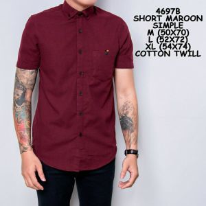 Kemeja Polos Pria Lengan Pendek Hurleay Slimfit Hitam XXXL XXL XL L M / Kemeja Pria / Kemeja Kantor / Kemeja oxfort / Kemeja Pria Katun Mens Polosan Terbaru Good.Style