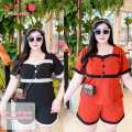 สาวอวบ เซ็ตคุมแม่คอหัวใจ เซ็ต 2 ชิ้นผ้าวูเวฟ นิ่ม ยืดเยอะ ใส่สบาย แต่งกระดุมปั้ม กางเกงเอวสม้อค มีกระเป๋าข้าง ใส่ได้ไม่มีเบื่อ  ออกงาน หรือ อยู่บ้าน ก็สบาย มีสีให้เลือกเยอะมาก จีดเลยจ้า. 