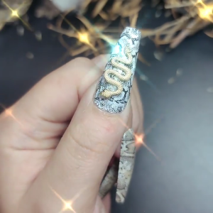 3D Snake Nail Charms Snake Design Nail Art Slices Alloy Nail Art Decals Nail Art Decoration for Women Girls DIY Nail Art