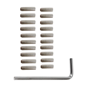 20Pcs Electric Guitar Saddles Bridge Screw Stainless Steel Guitar Bridge Saddles Height Adjustment Screws with Wrench